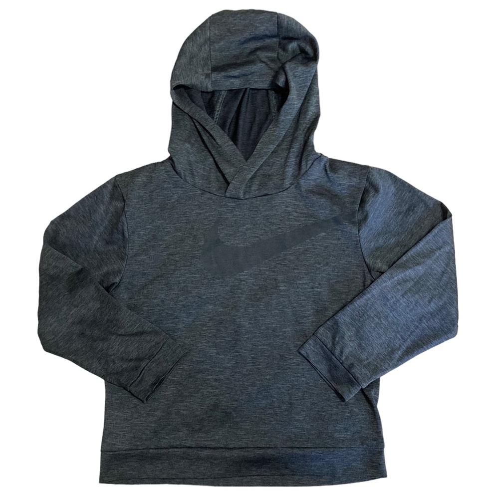 Boy’s NIKE SWOOSH Dri Fit Hoodie Kids Sportswear 6/7 yrs Charcoal